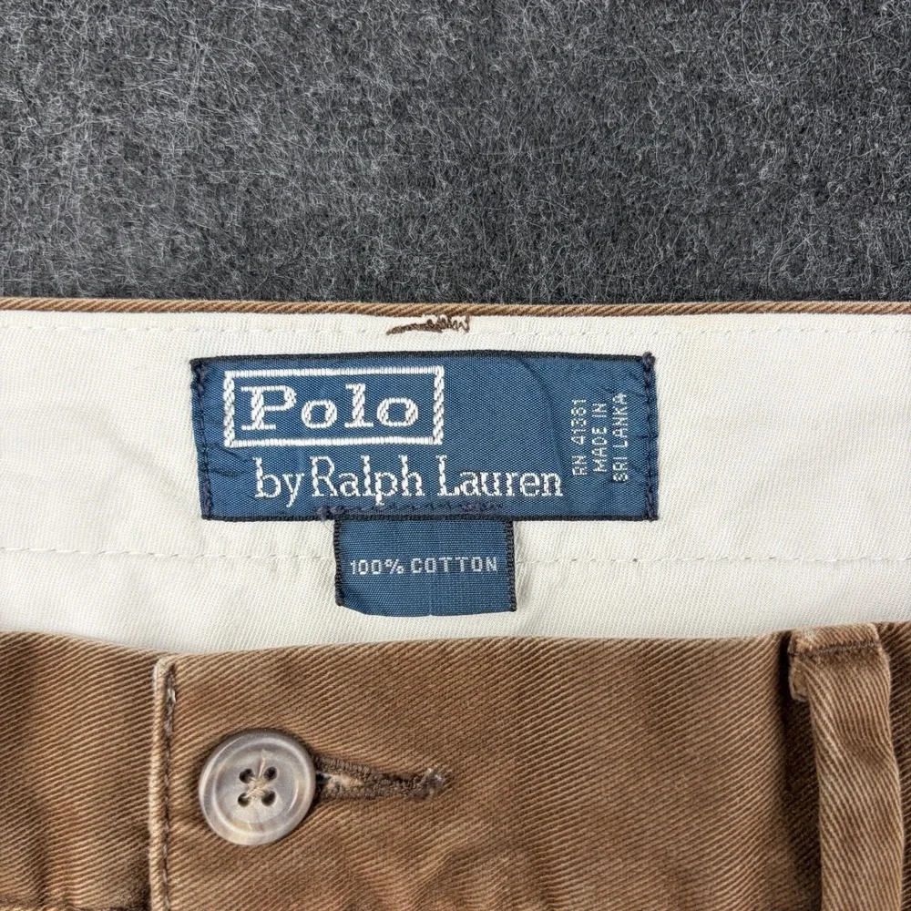 Vintage Polo Ralph Lauren Classic Chino Pants 42x30 (Fits 40x29) Brown